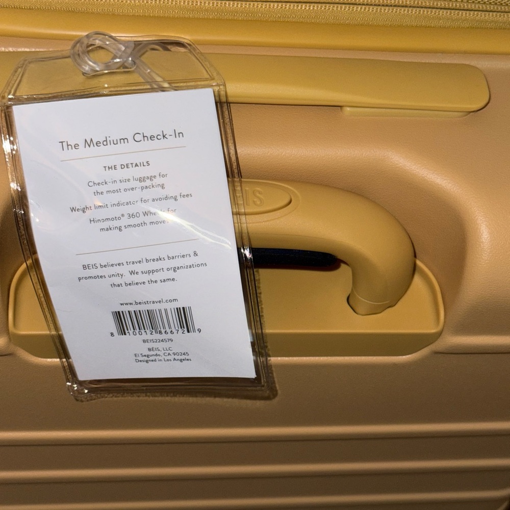 BNWT BEIS HONEY Medium Check-In Luggage - Picture 3 of 6